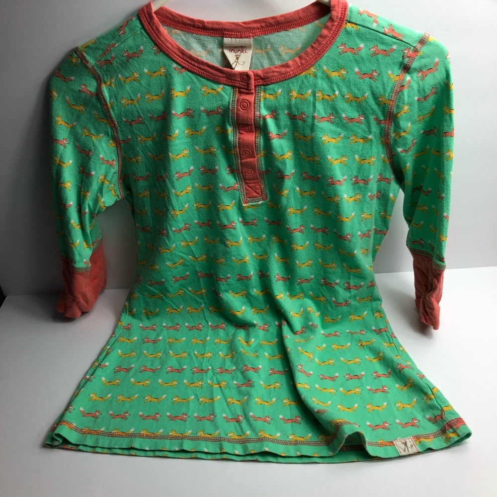 Munki Munki Children’s/Girl’s Fox Pattern Top